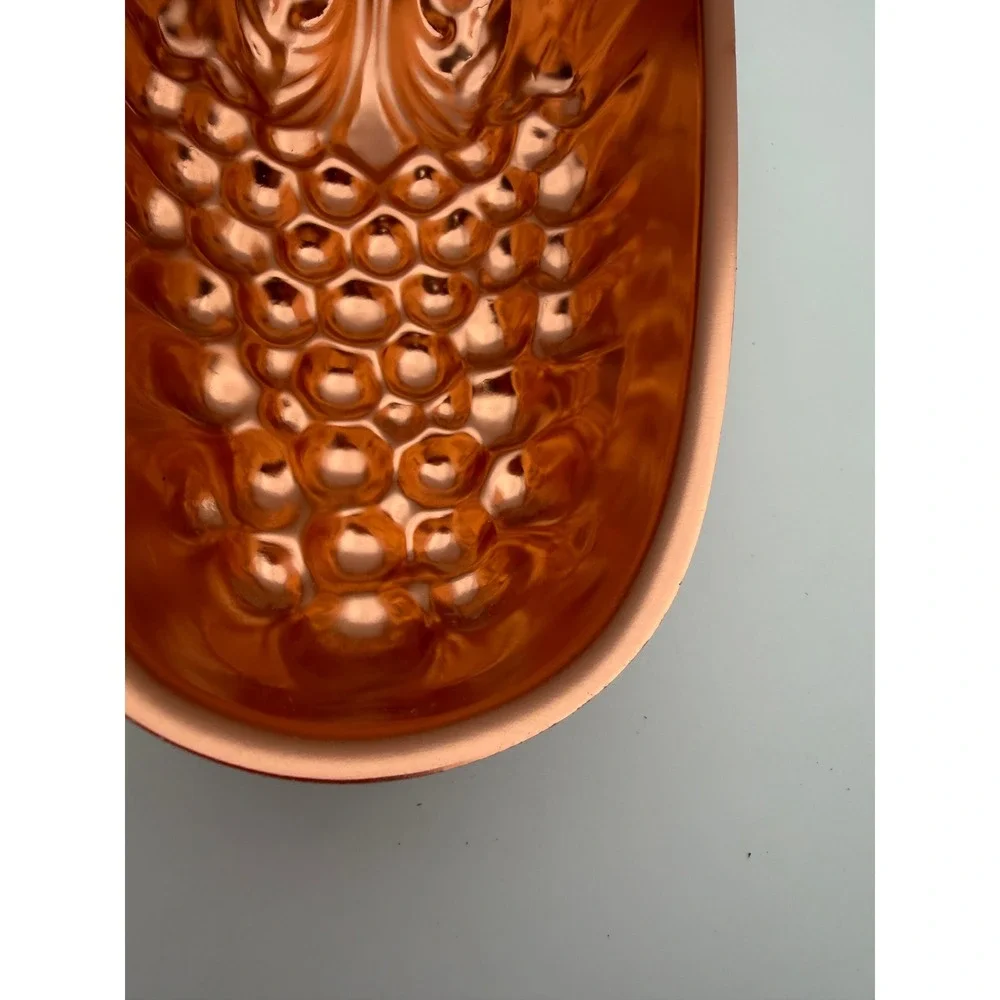 Vintage Copper Grape Cluster Gelatin Cake Mold Wall Hanging‎ Decor H066